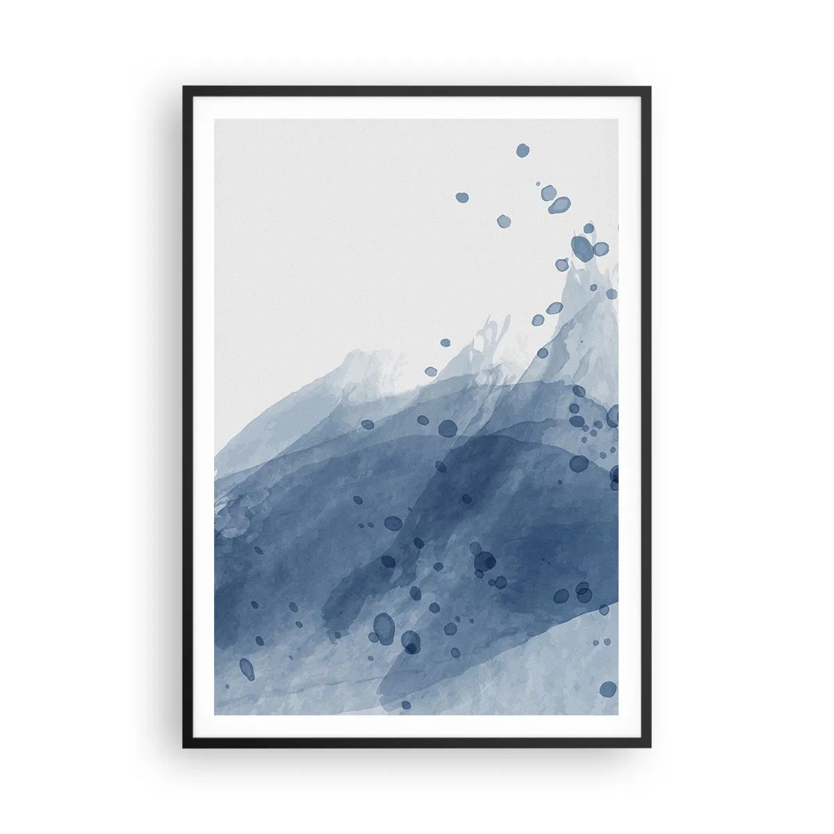 Poster in black frame - Blue Tulle - 70x100 cm