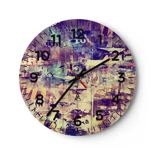 Wall clock - Clock on glass - That's All That Is Left - 30x30 cm