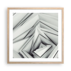 Poster in light oak frame - Acute Angles Budding - 50x50 cm