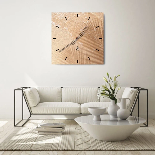 Wall clock - Clock on glass - Shadow of a Hot Summer - 40x40 cm