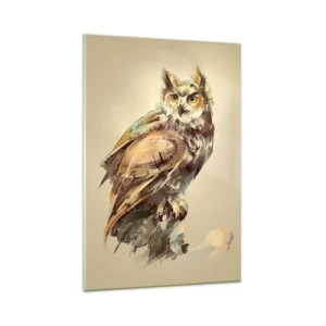 Glass picture - The Wisest Owl - 80x120 cm