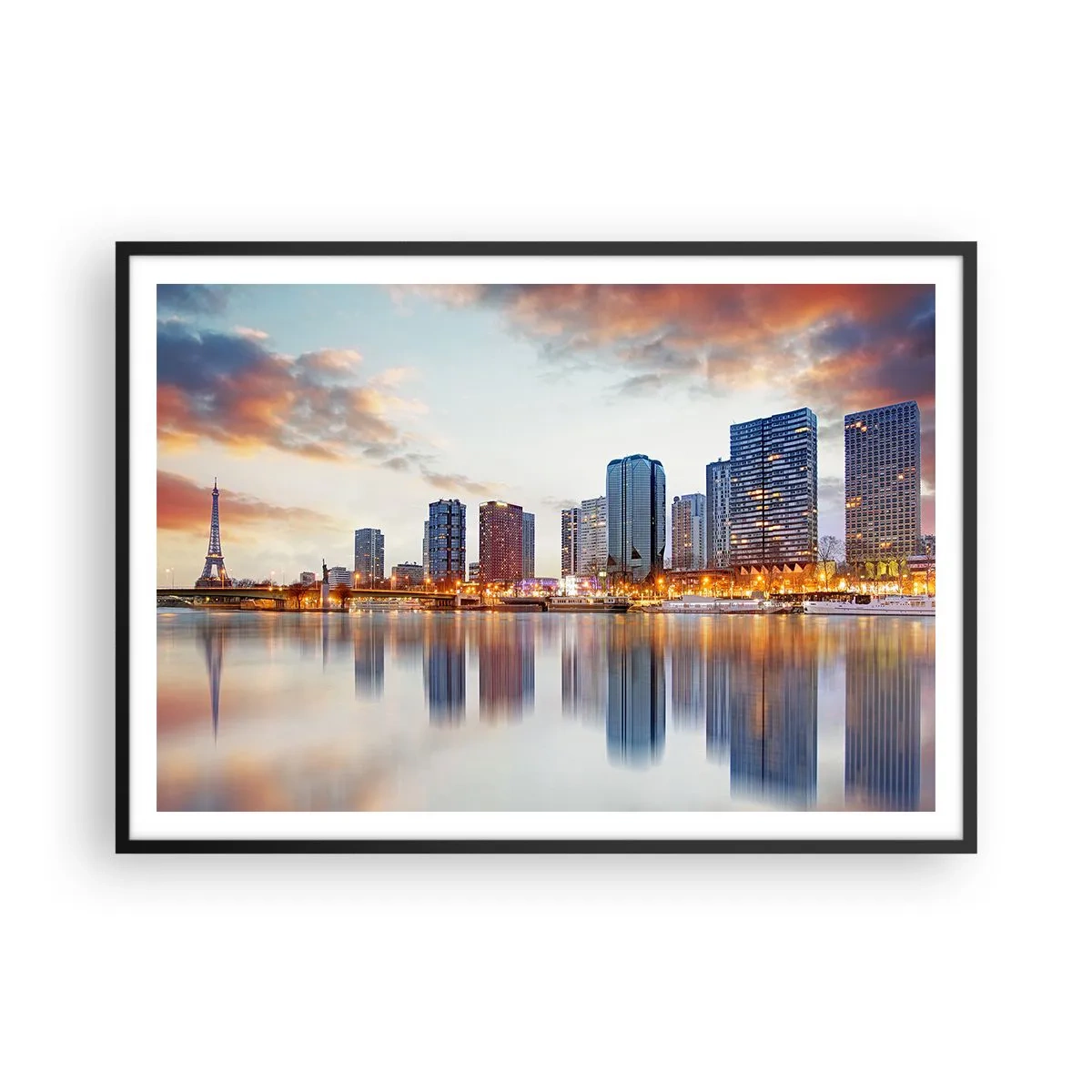 Poster in black frame - Monumental Peace of Paris - 100x70 cm