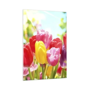 Glass picture - It is Us, Colour of May! - 80x120 cm