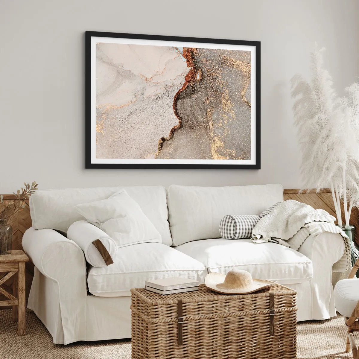 Poster in black frame - On the Border of Colours - 91x61 cm