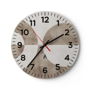 Wall clock - Clock on glass - Similarities and Differences - 40x40 cm