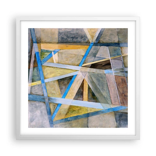 Poster in white frmae - Straight Or Slanted? - 50x50 cm