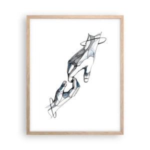 Poster in light oak frame - Good Gesture - 40x50 cm