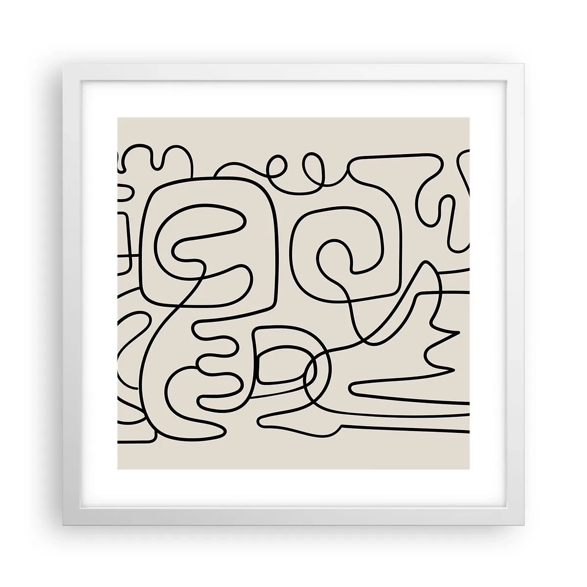 Poster in white frmae - Tracing - 40x40 cm