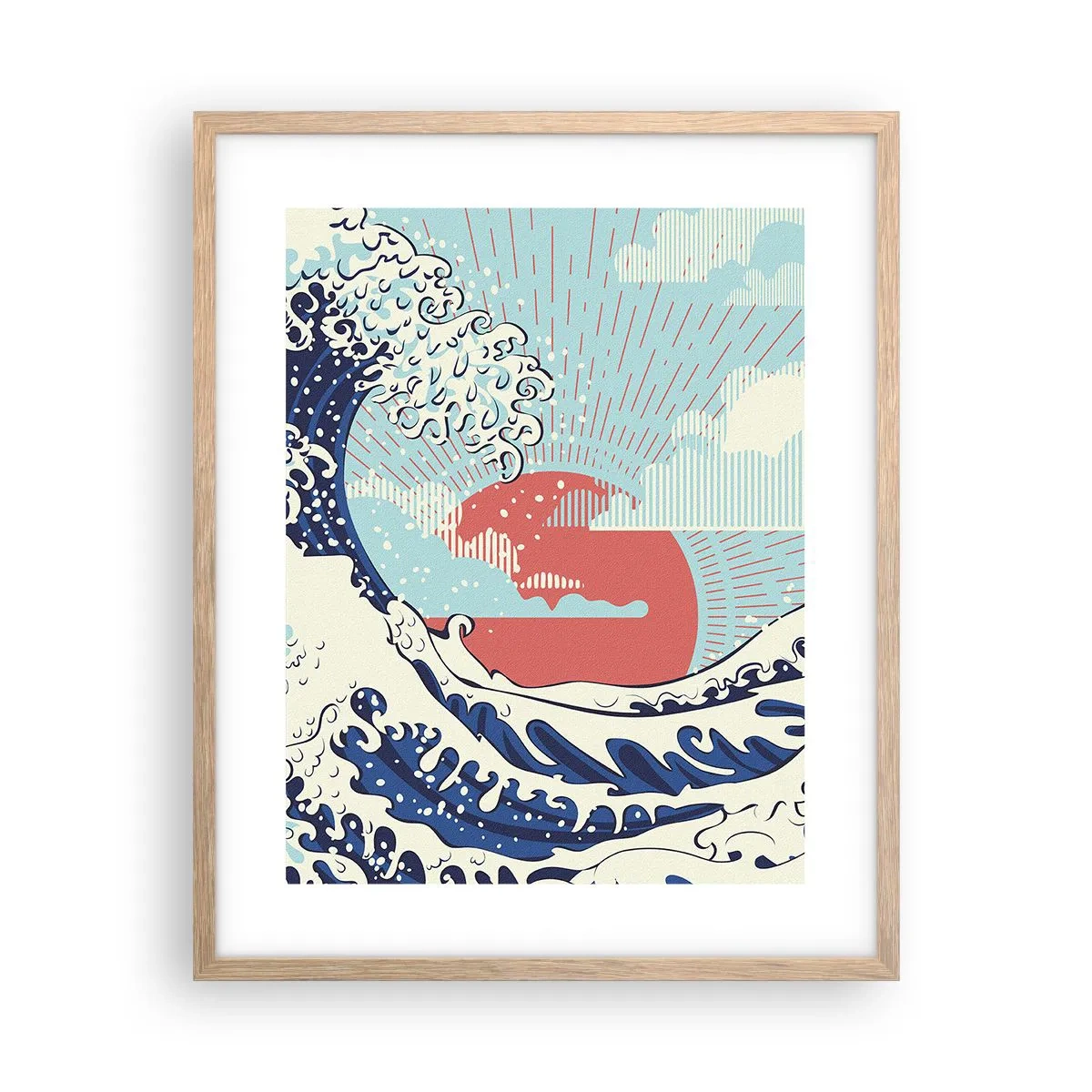 Poster in light oak frame - From Japanese Inspirations - 40x50 cm