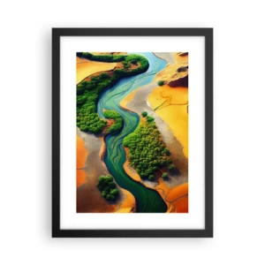 Poster in black frame - Life-giving River - 30x40 cm
