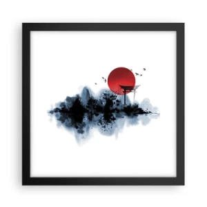 Poster in black frame - Japanese View - 30x30 cm