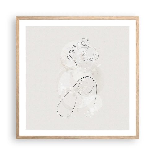 Poster in light oak frame - Spiral of Beauty - 60x60 cm