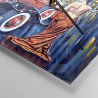 Clock face with lines