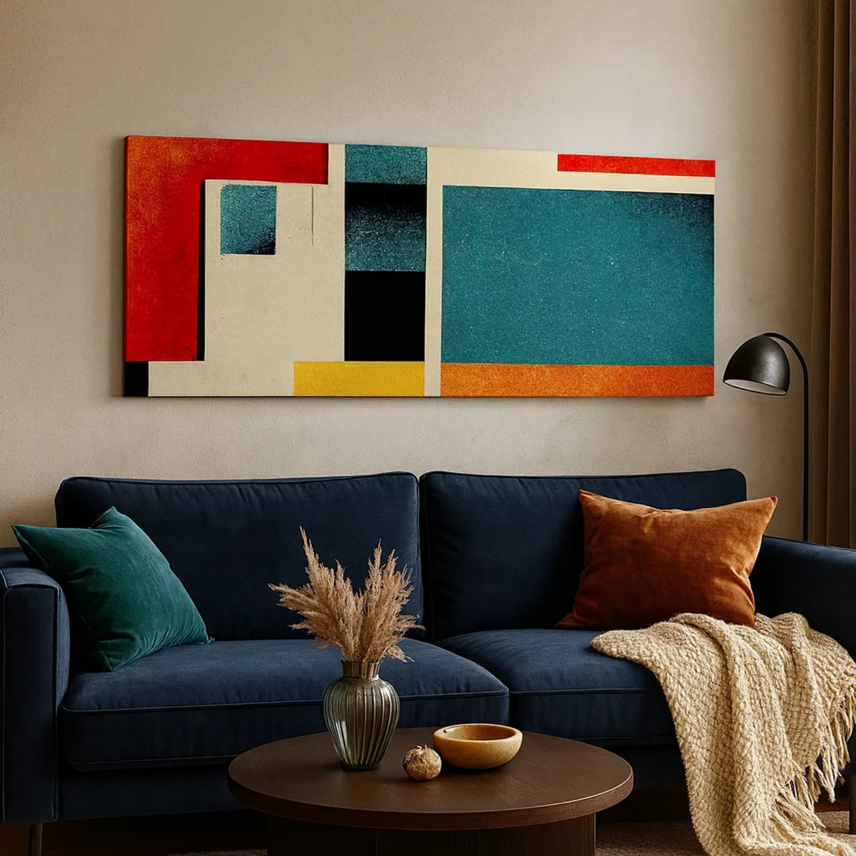 Canvas picture - Geometric Abstract - Good Energy - 30x30 cm