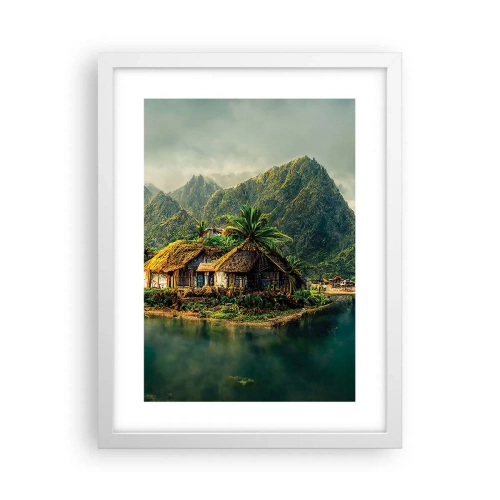 Poster in white frmae - Tropical Paradise - 30x40 cm