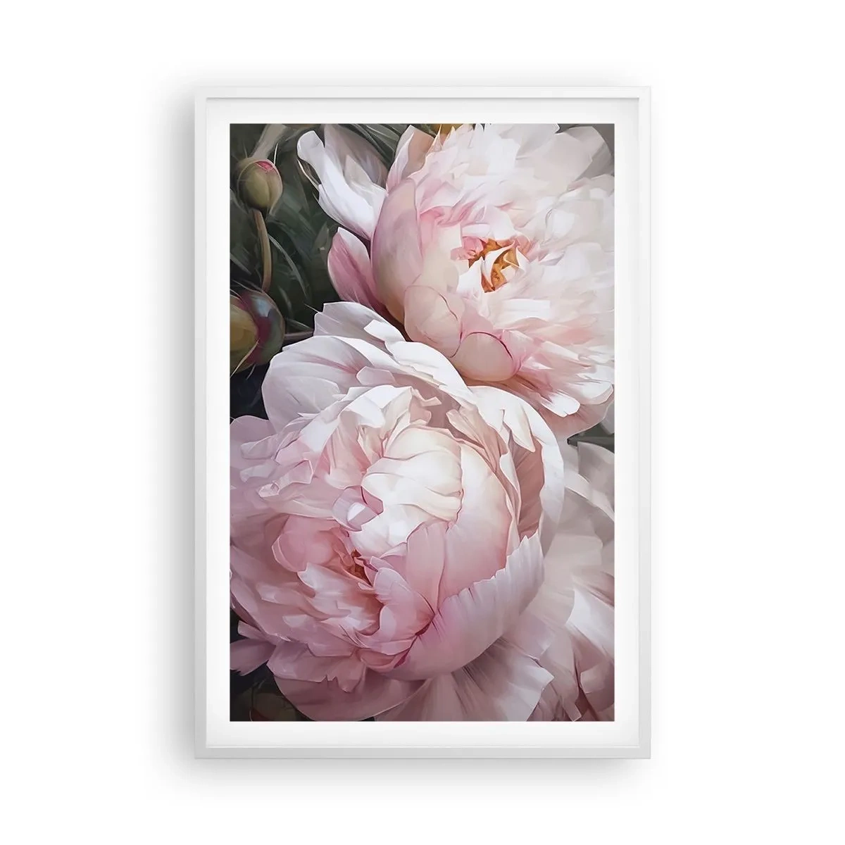 Poster in white frmae - Captured in Full Bloom - 61x91 cm