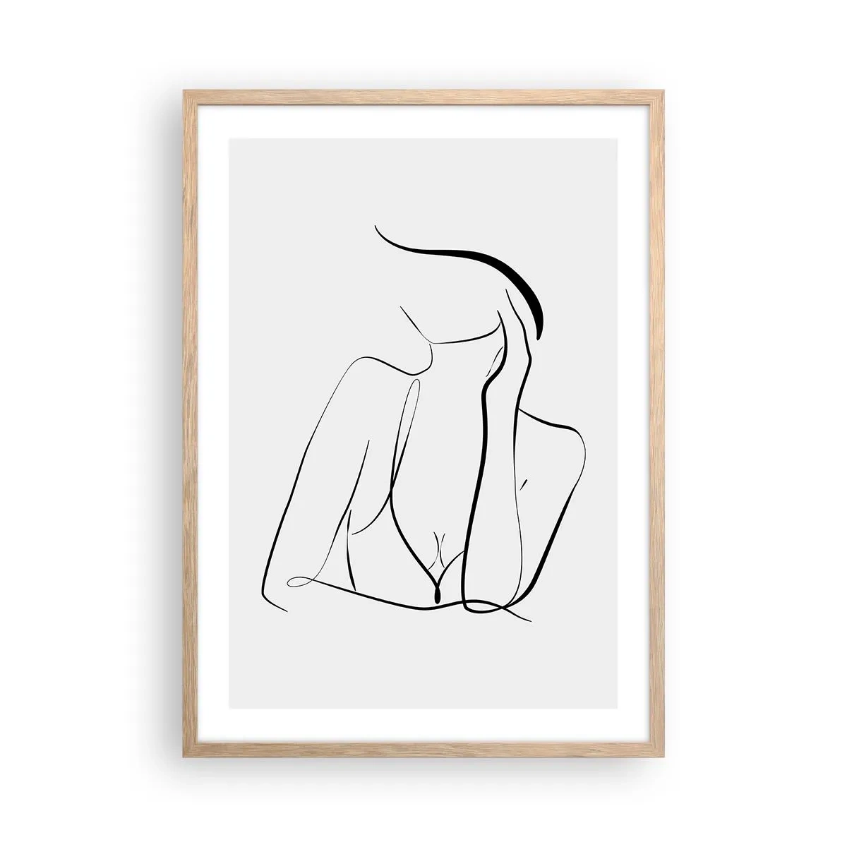 Poster in light oak frame - On Waves of Dreams - 50x70 cm