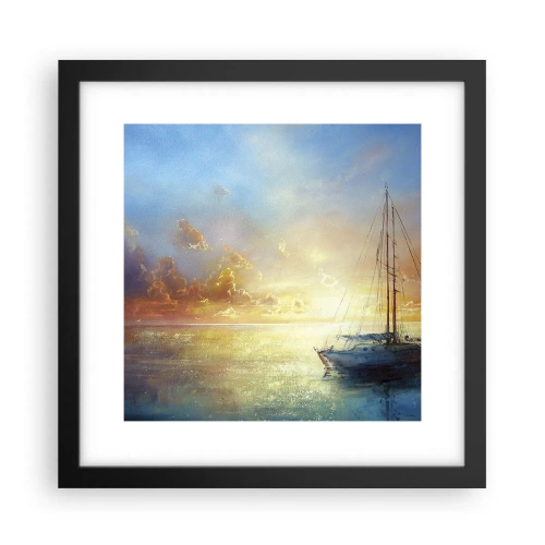 Poster in black frame - In a Golden Bay - 30x30 cm
