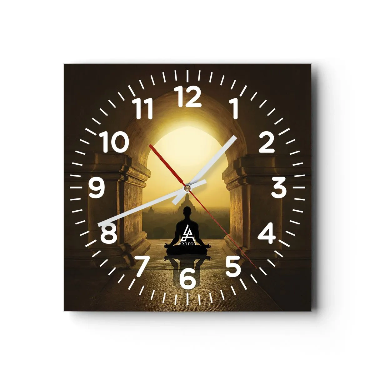 Wall clock - Clock on glass - Full Harmony - 30x30 cm