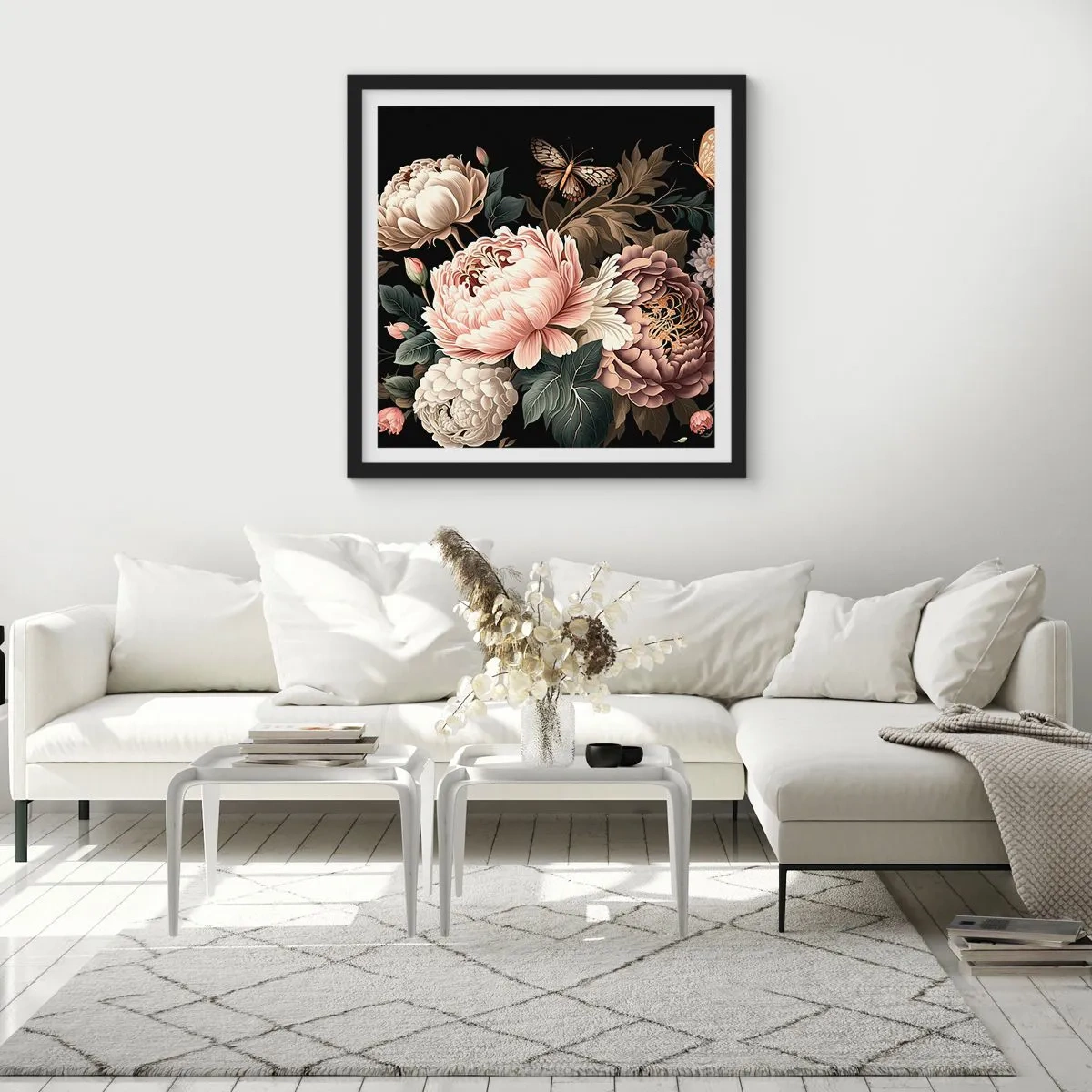 Poster in black frame - Baroque Style - 60x60 cm