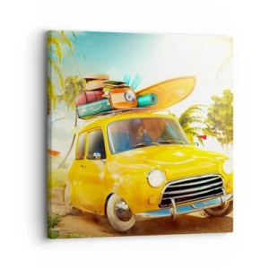 Canvas picture - Happy Travels - 30x30 cm