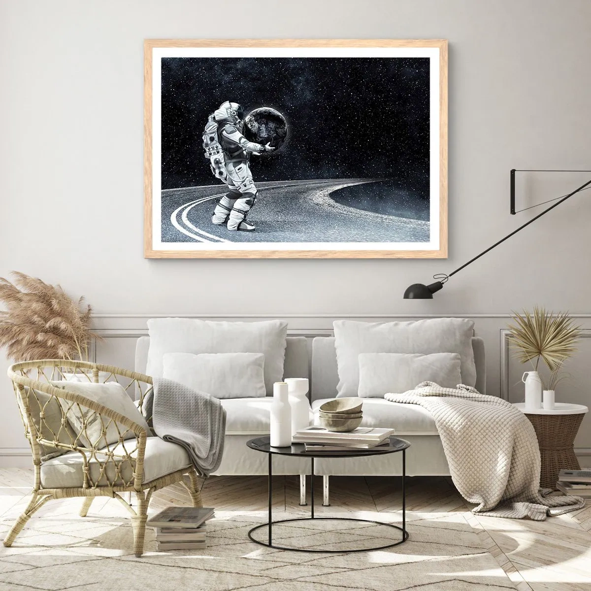 Poster in light oak frame - On the Milky Way - 100x70 cm