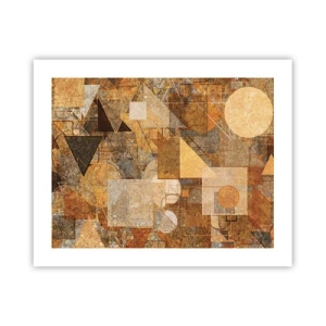 Poster - Cubist Study in Brown - 50x40 cm