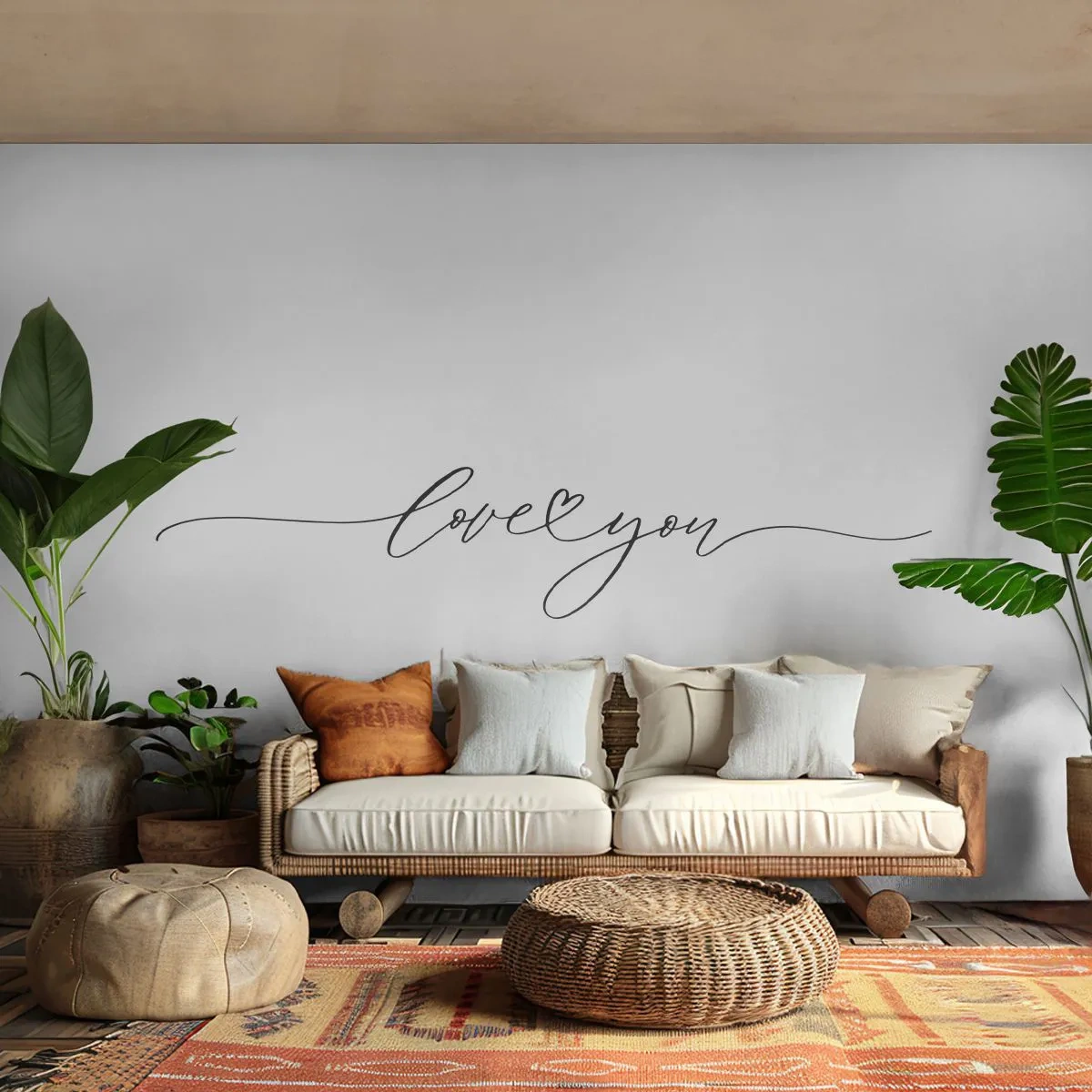 Self-Adhesive Photo Wallpaper Deluxe Sticker - Black on White - Typography, Affirmation, Maxim - 350x256 cm