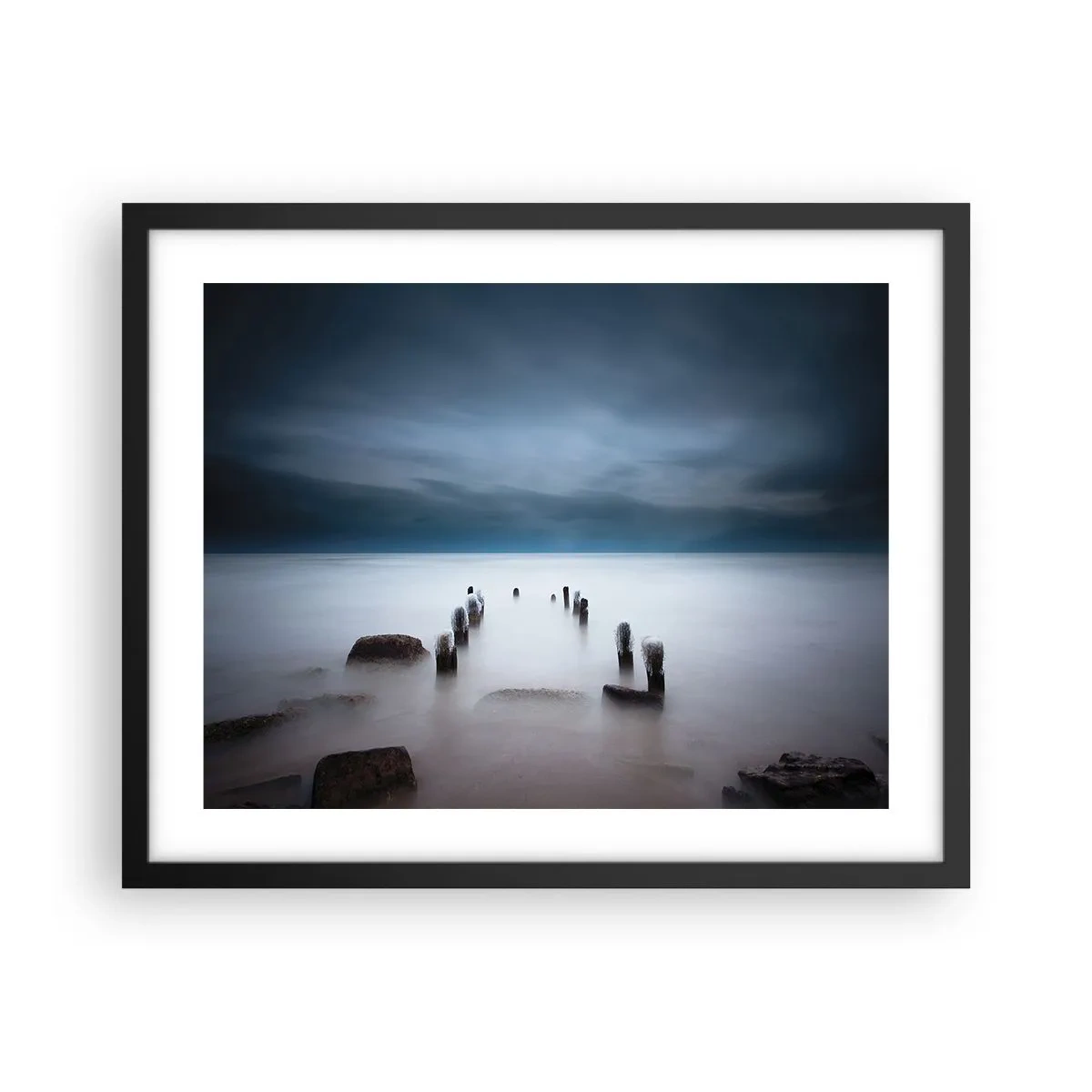 Poster in black frame - Pensive Lake - 50x40 cm
