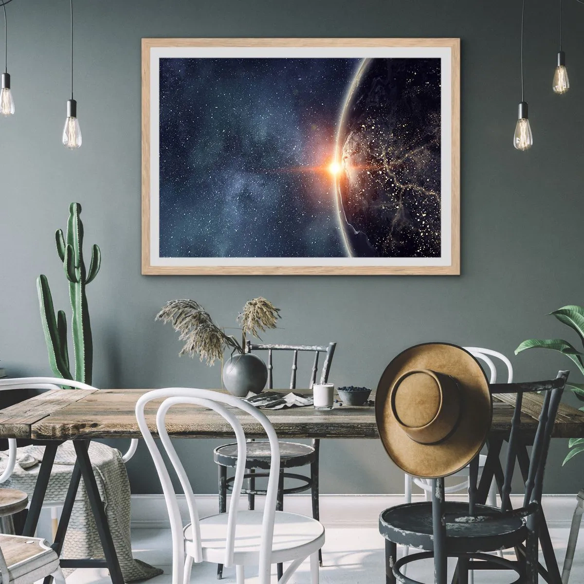 Poster in light oak frame - In a New Perspective - 50x40 cm