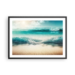 Poster in black frame - Calm of the Ocean - 70x50 cm