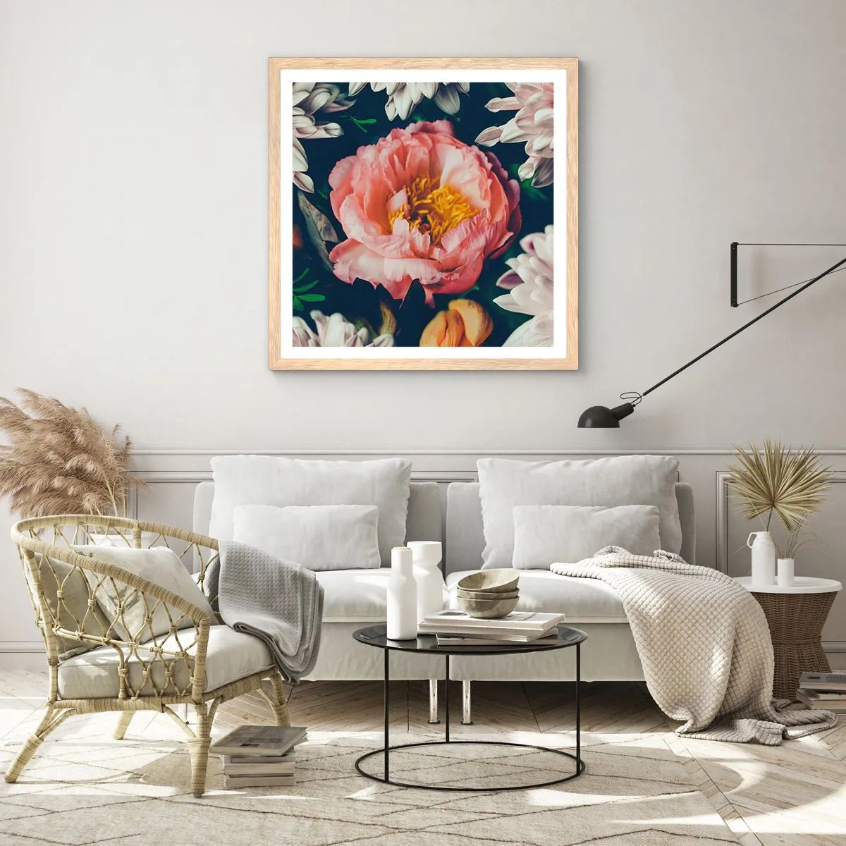 Poster in light oak frame - In Baroque Style - 40x40 cm