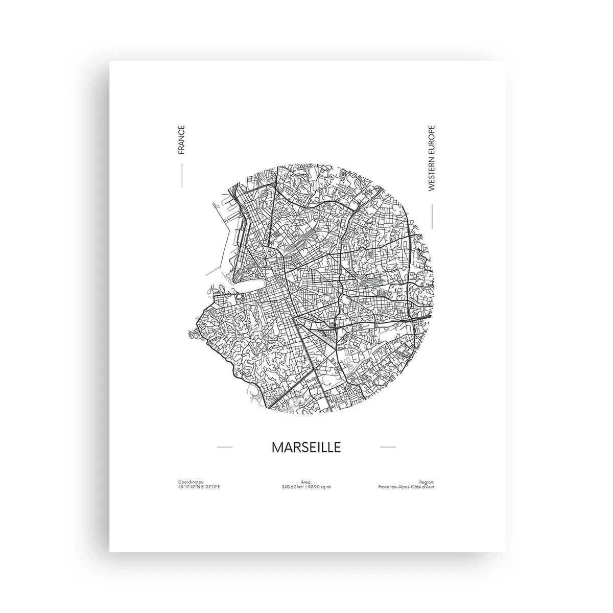 Poster - Anatomy of Marseille - 40x50 cm
