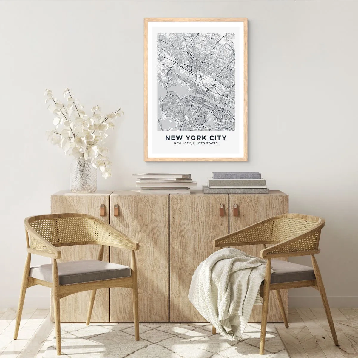 Poster in light oak frame - Anatomy of Metropolis - 70x100 cm