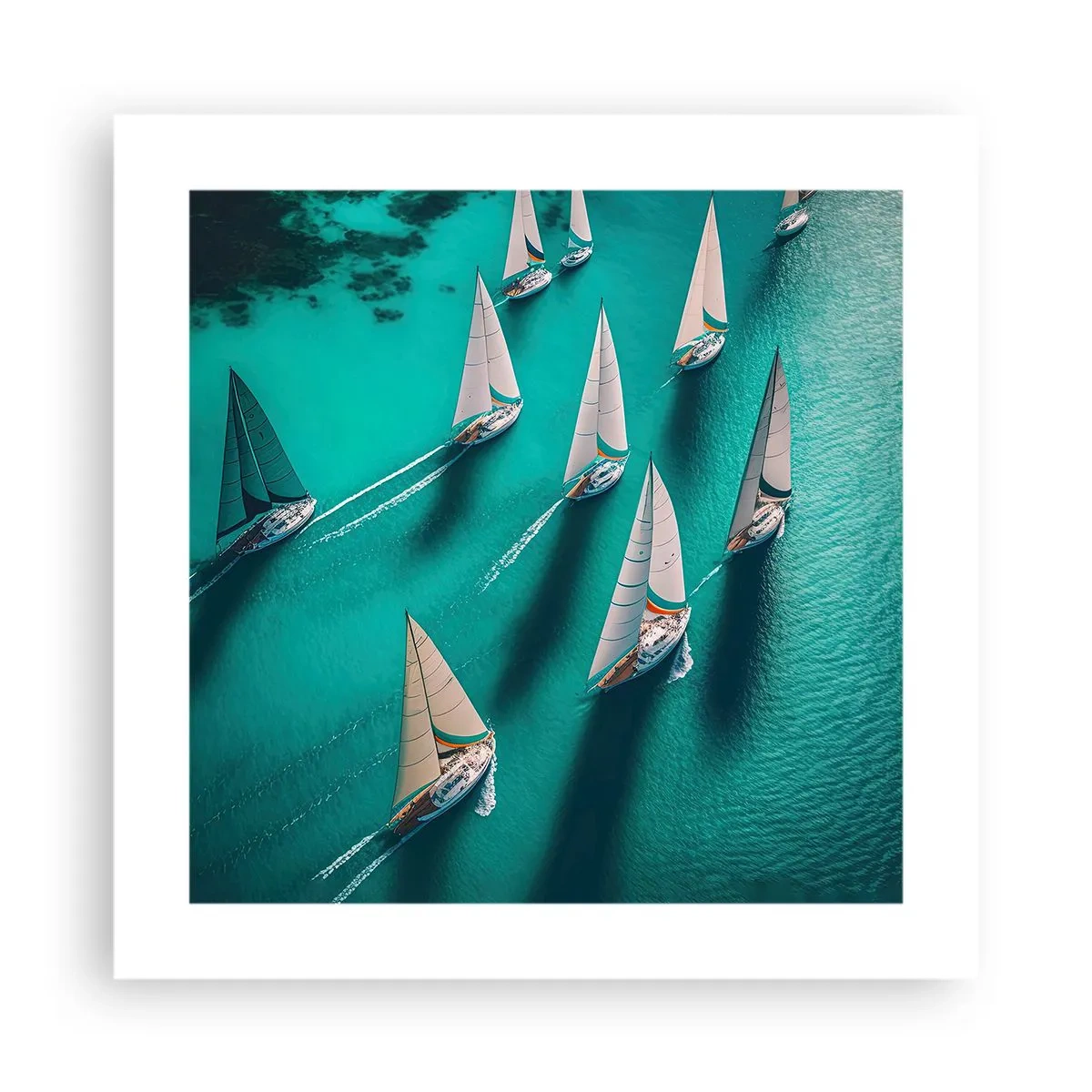 Poster - Competing with the Wind - 40x40 cm