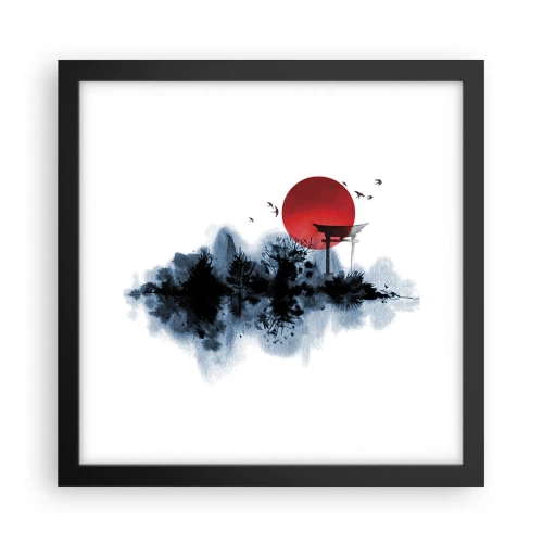Poster in black frame - Japanese View - 30x30 cm