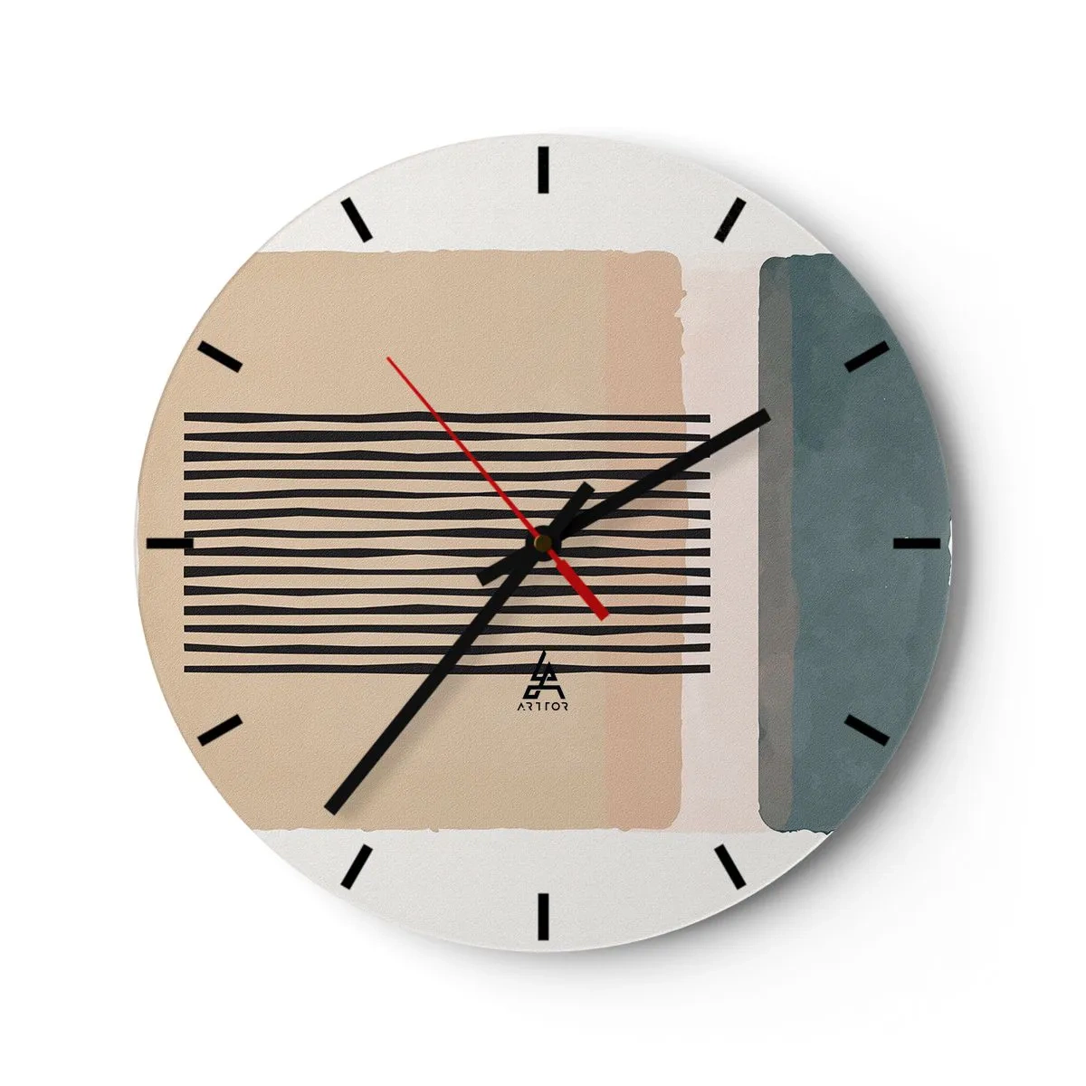 Wall clock - Clock on glass - All in Order - 40x40 cm