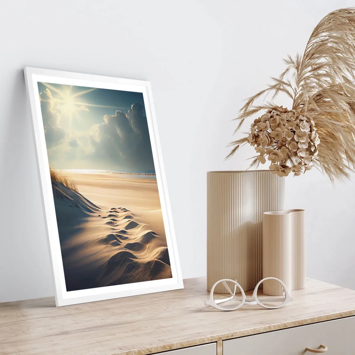 Poster in white frmae - Calming Landscape - 30x40 cm