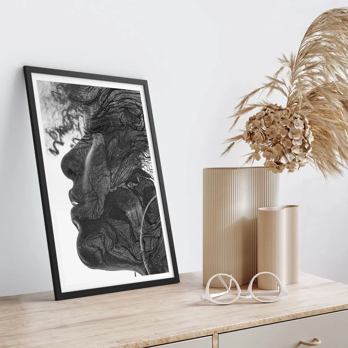 Poster in black frame - Wrapped up in Dreams - 30x40 cm