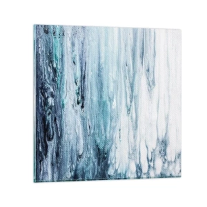 Glass picture - Blue Icicles - 30x30 cm
