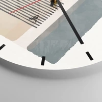 Clock face with lines
