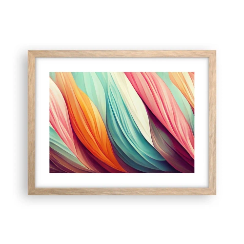 Poster in light oak frame - Rainbow Knot - 40x30 cm