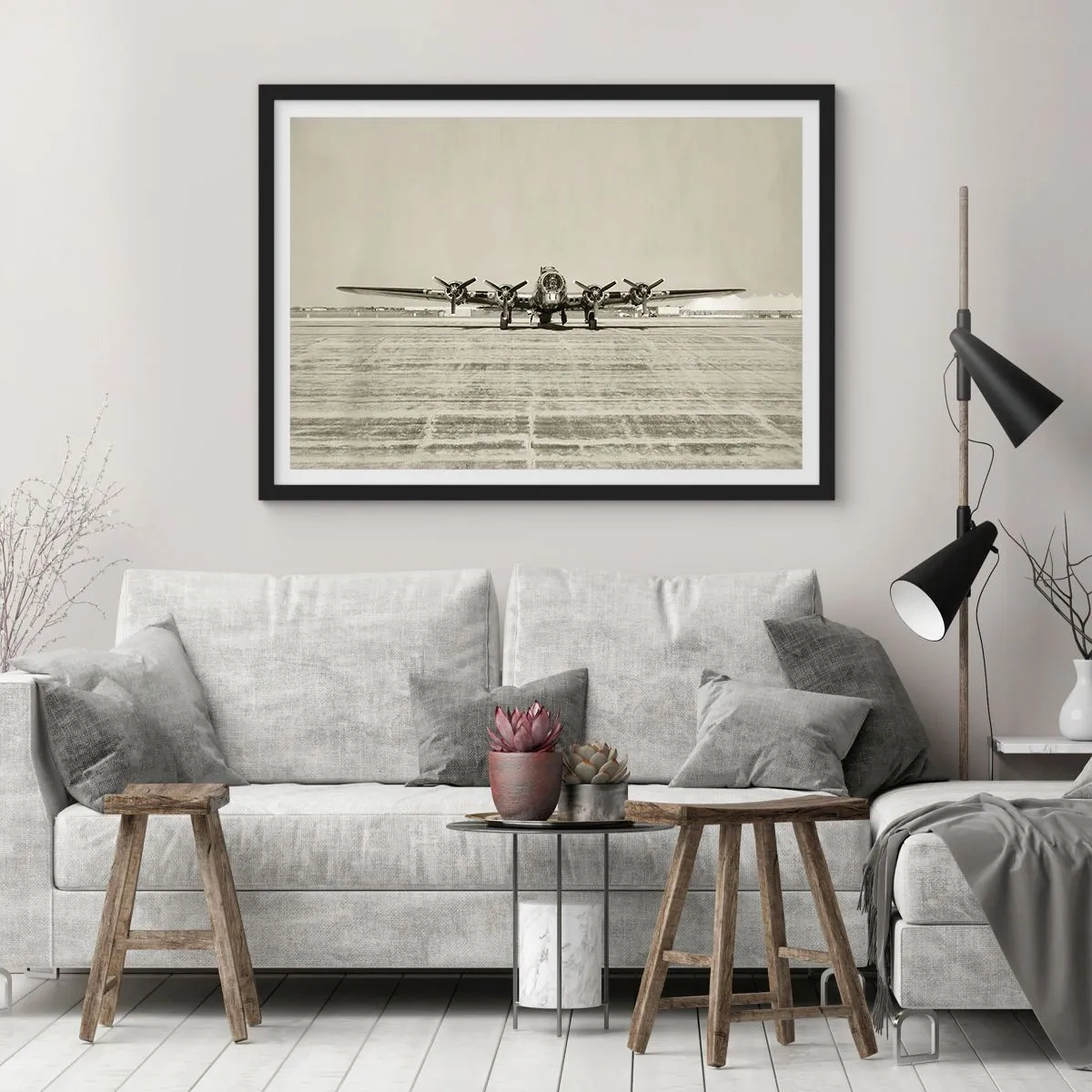 Poster in black frame - Ready as Always - 70x50 cm