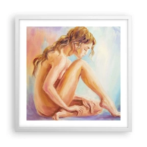 Poster in white frmae - Nude of Youth - 50x50 cm
