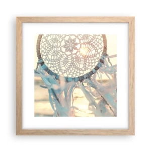 Poster in light oak frame - Lace Totem - 30x30 cm