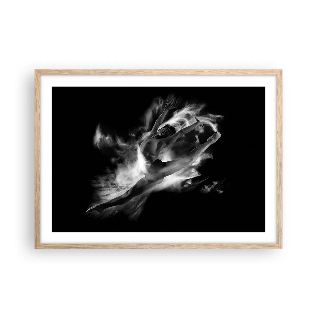 Poster in light oak frame - Stopped i in Flight - 70x50 cm