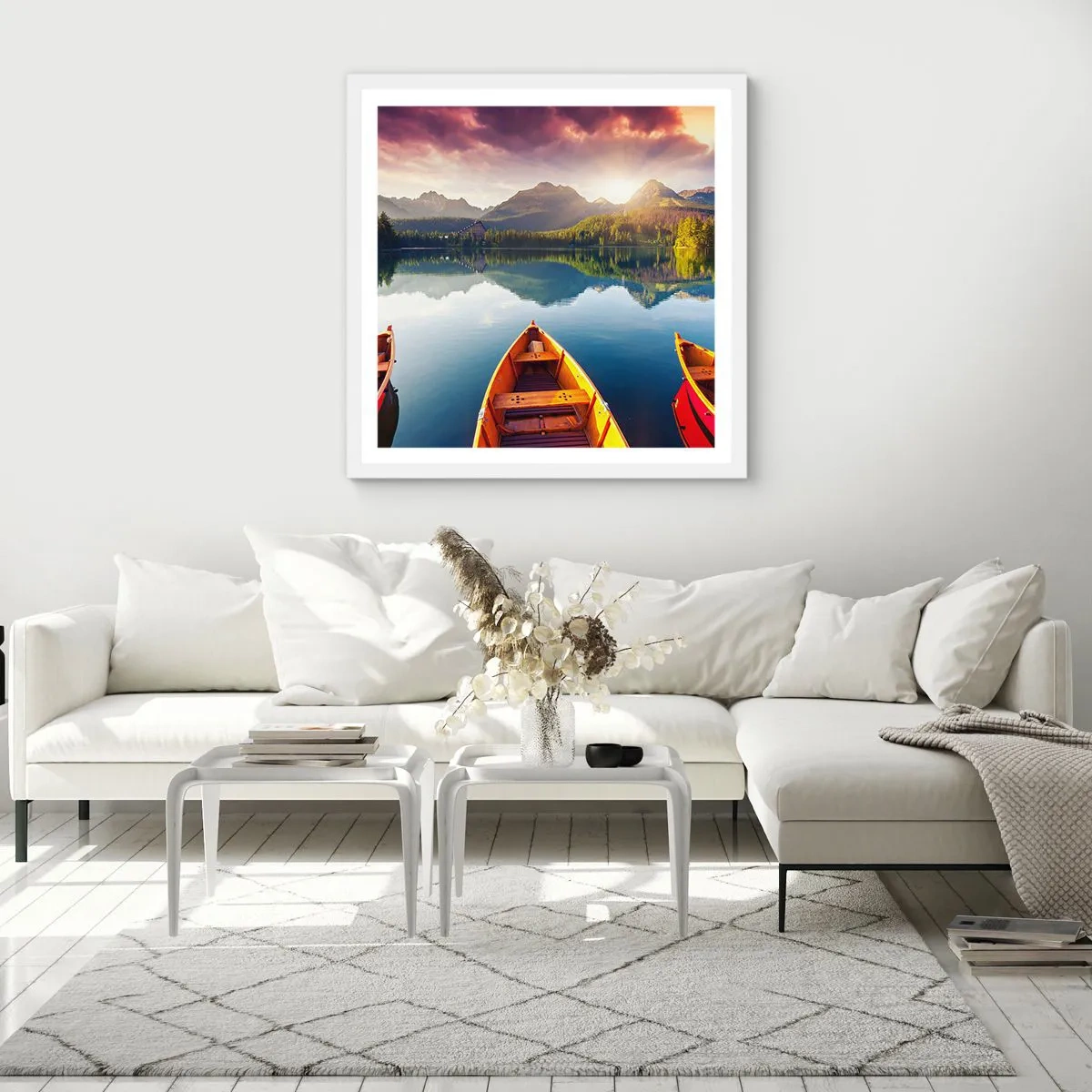 Poster in white frmae - Nothing against Nature - 40x40 cm