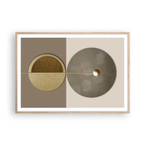 Poster in light oak frame - Perfect Balance - 100x70 cm