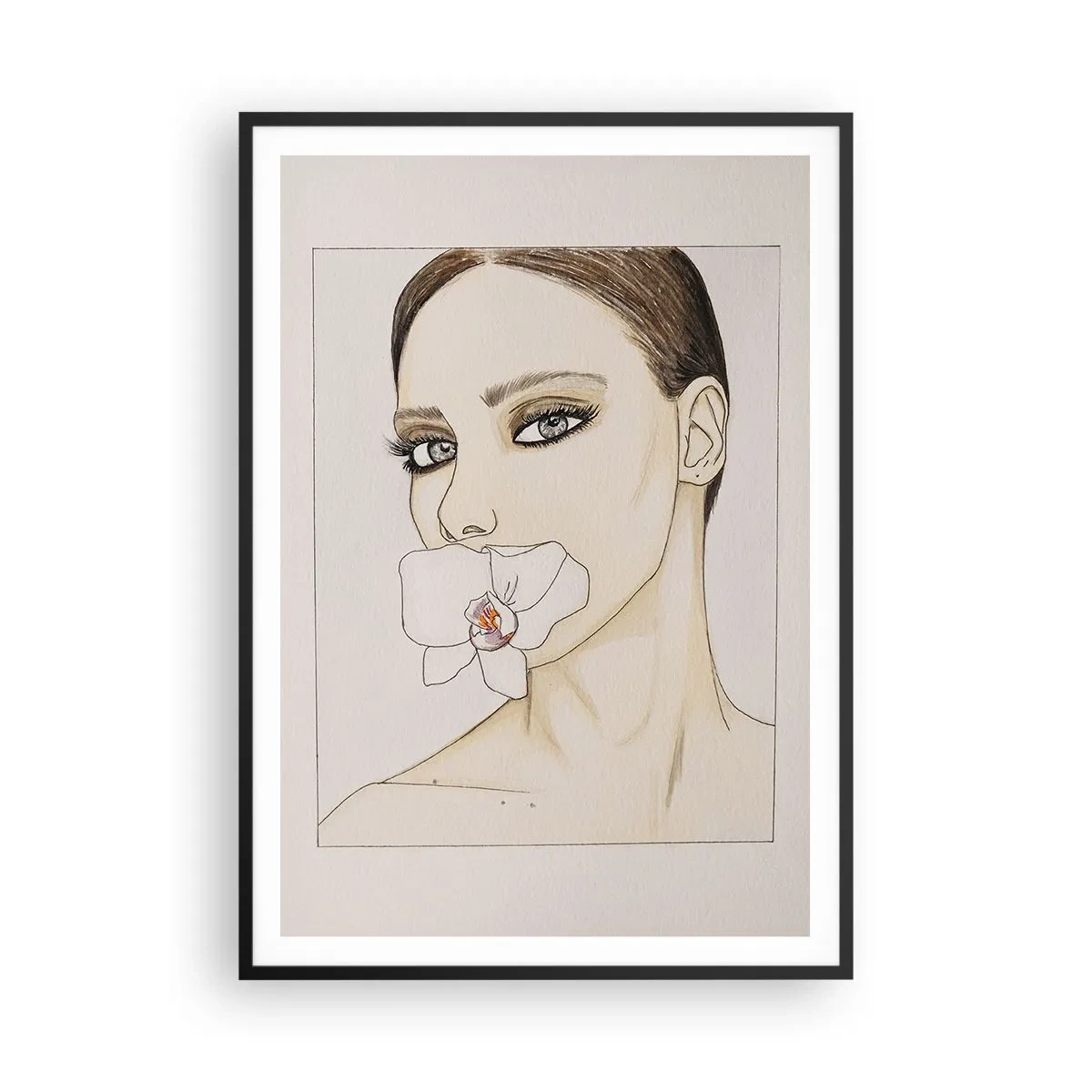 Poster in black frame - Symbol of Elegance and Beauty - 70x100 cm