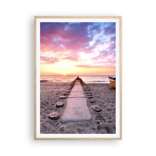 Poster in light oak frame - Moments of Profound Experience - 70x100 cm